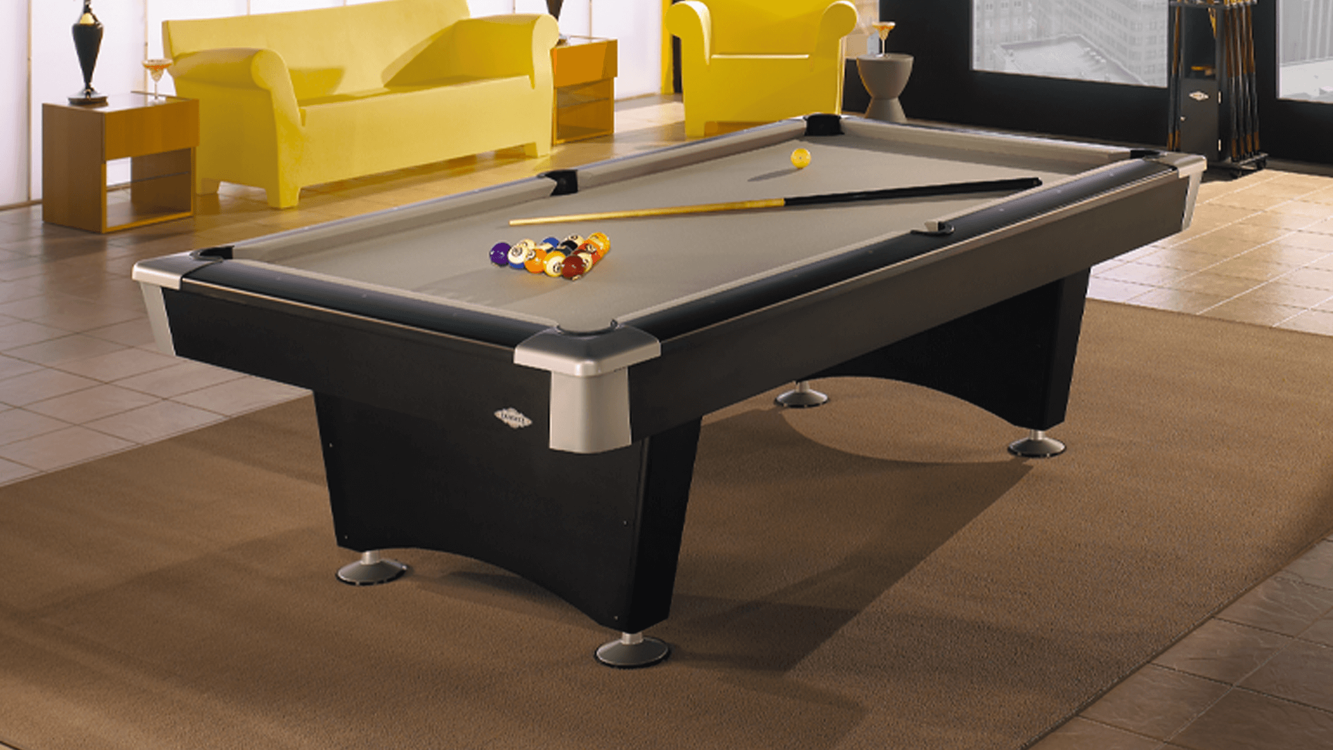 Brunswick  Black Wolf 8' Pool Table in home