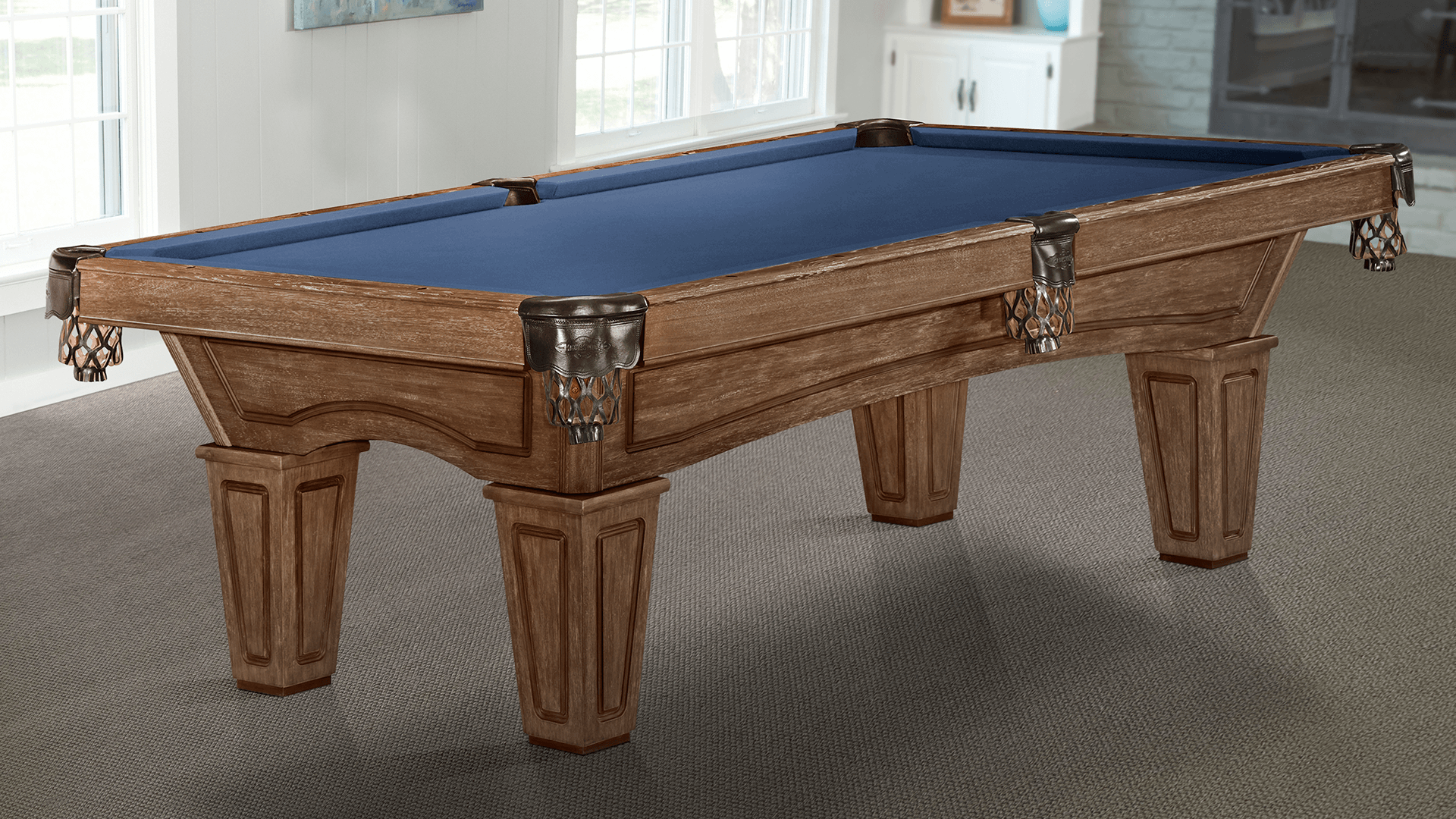 Brunswick 8-Foot Black Wolf Pool Table with FREE Contender Play Package  Accessories and Brunswick Sahara Contender Cloth. 