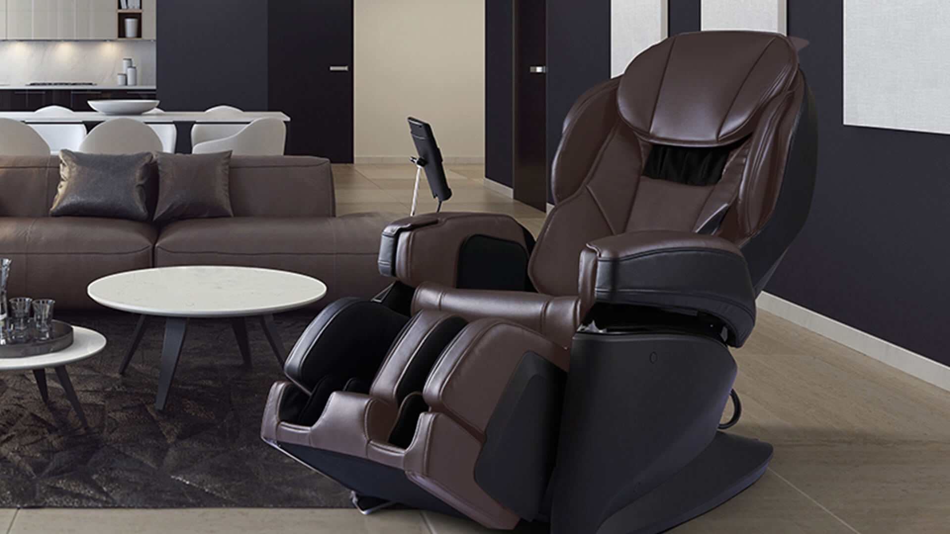 JP1100 massage chair in living room