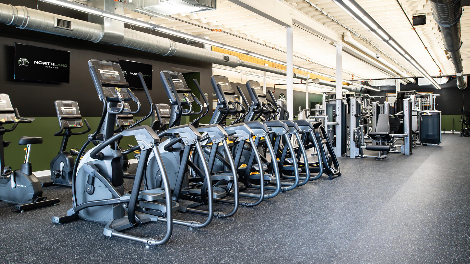 Northland Fitness facility's ellipticals