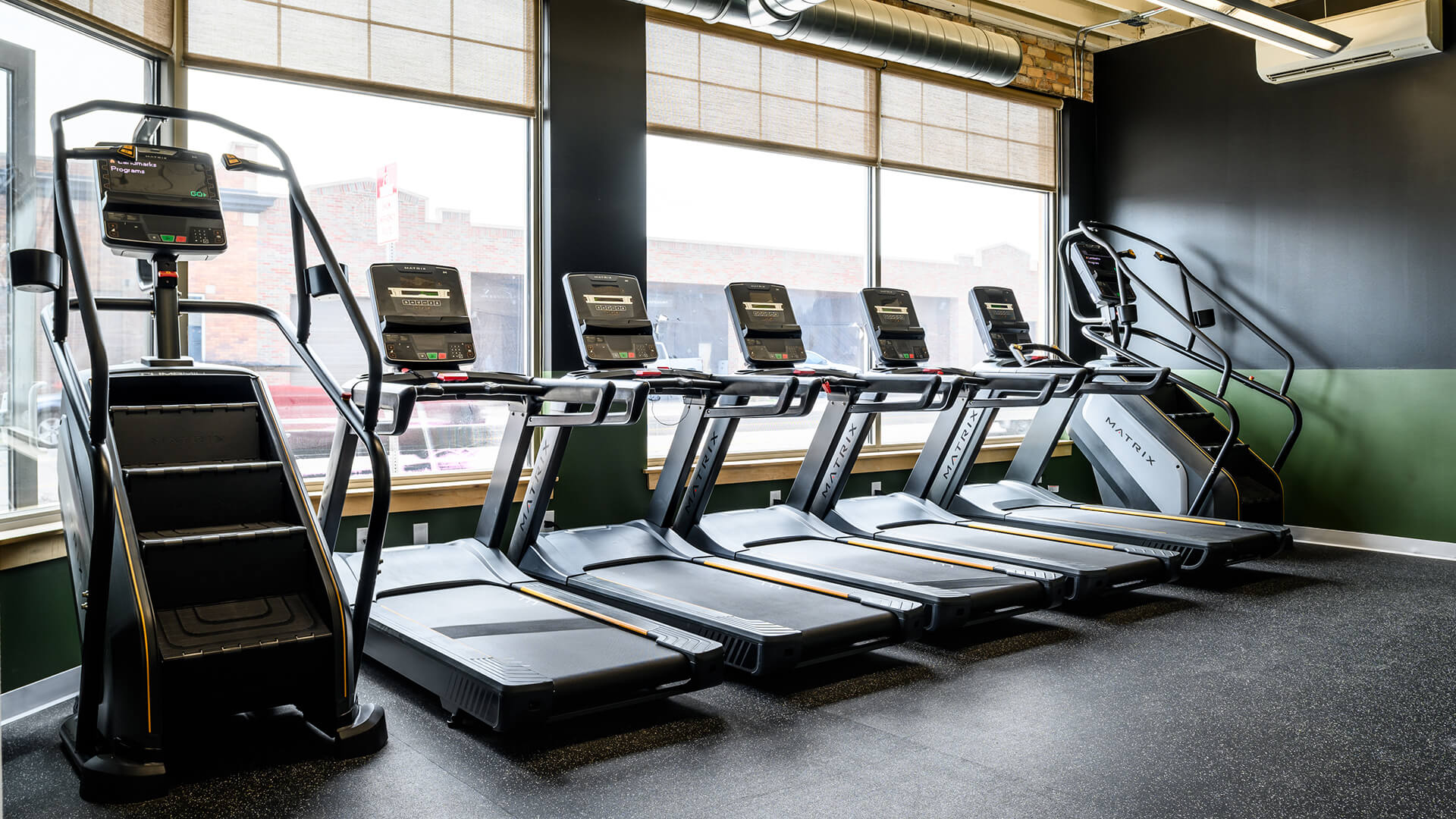 Northland Fitness facility's treadmills and stairclimber