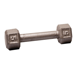 Body-Solid Cast Iron Hex Dumbbell - 5 Lb.