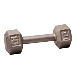 Body-Solid Cast Iron Hex Dumbbell - 10 Lb.