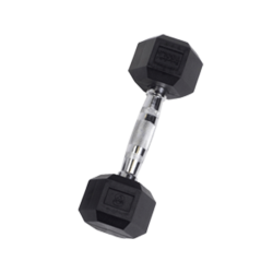 8 lb Rubber Coated Hex Dumbbell