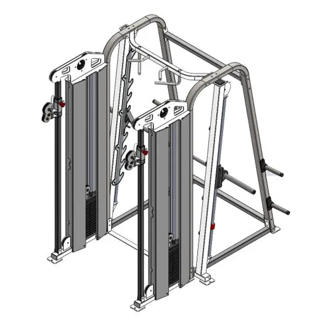 Outlaw MEGA System - Functional Trainer with two 225lb weight stacks and Counterbalanced Smith Machine Combo