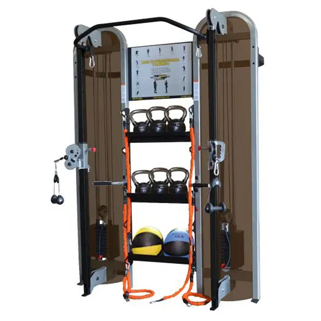 Wall Mounted Functional Trainer, 2 x 150lb Weight Stacks