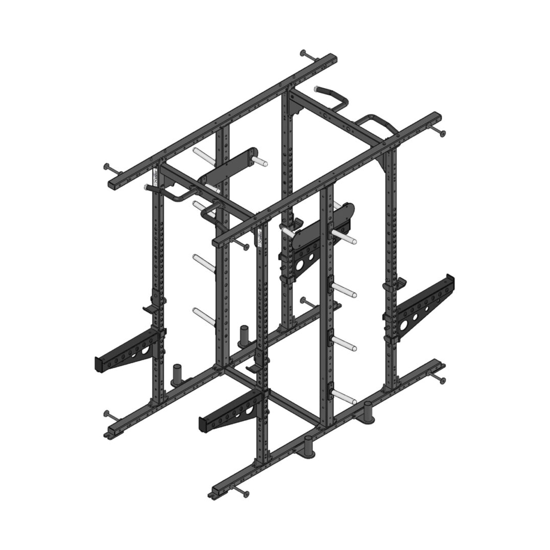 PMX Series Double Half Rack, 3x2 11g Uprights